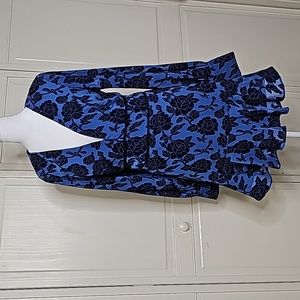 Do&Be Flower Print Blackroses/BlueDress, Size L